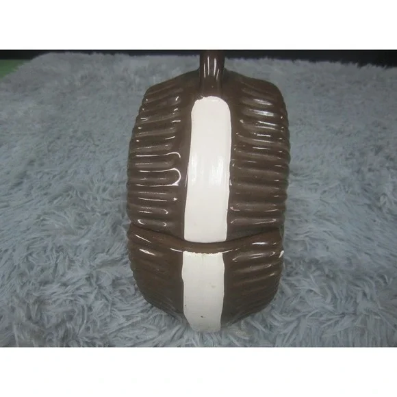 Vintage Brown Ceramic Sandwich Cookie Jar Cookies Japan Kitchen Retro Decor